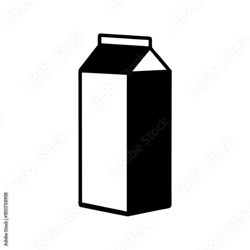 Milk carton standing upright