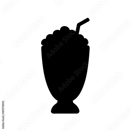Refreshing milkshake in a glass