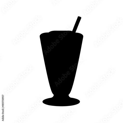 Classic milkshake in a tall glass