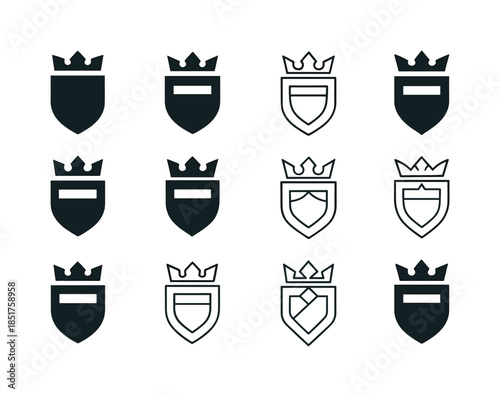 Baron Emblem Variations. Baron. Icon set. Set Logo of Baron: her