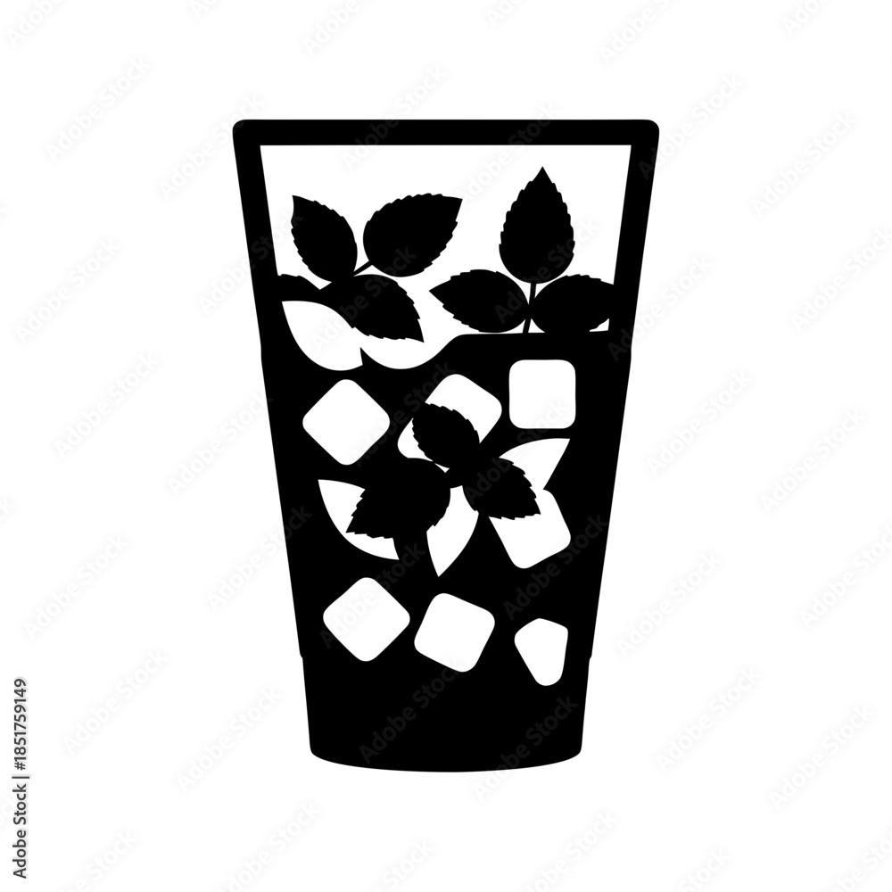 Obraz premium Decorative glass with leaf pattern