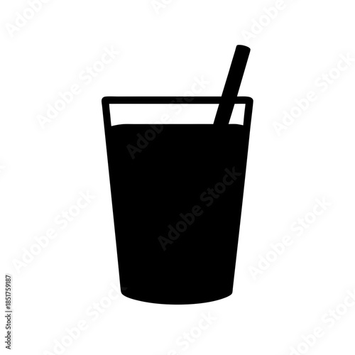 Stylish drink with straw