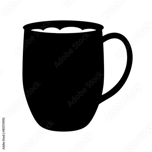 Simple black coffee mug