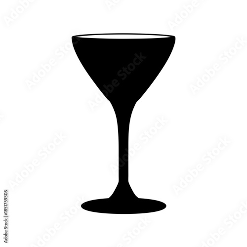 Elegant wine glass on table