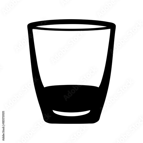 Empty glass on table