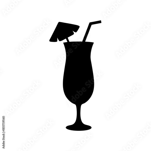 Tropical cocktail with umbrella