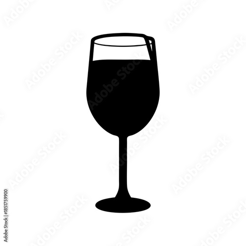 A single wine glass