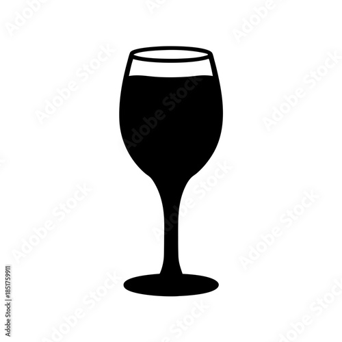 Silhouette of a wine glass