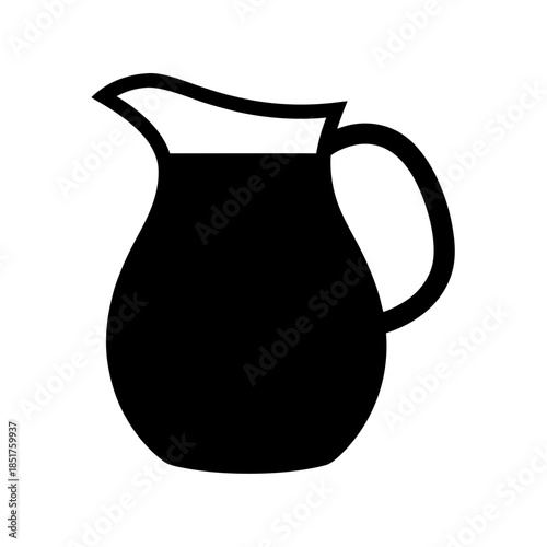 Simple black pitcher
