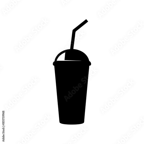 Straw in a disposable cup