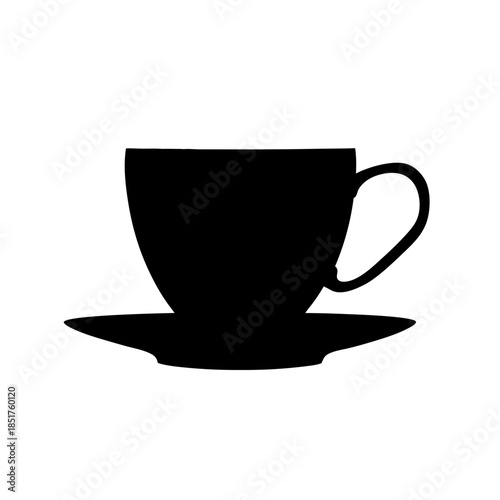 Silhouette of a coffee cup