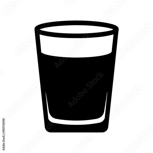 A clear glass of water