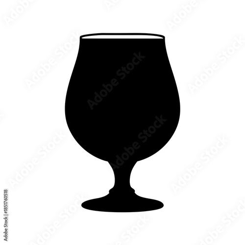 Empty wine glass silhouette