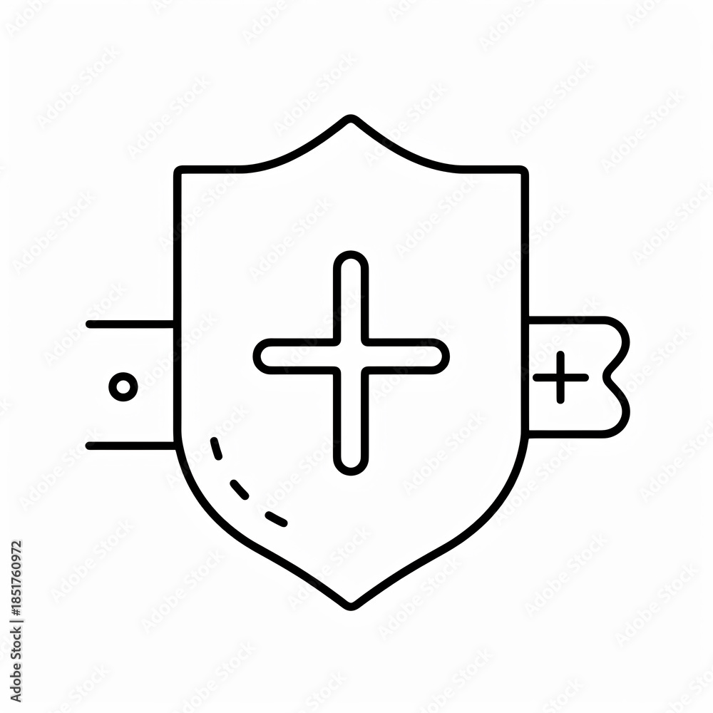 Obraz premium Symbol of health and protection, representing medical care and safety.