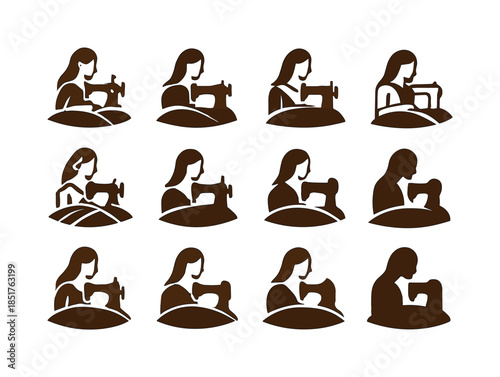 Rural Women Entrepreneurs Logos. Women entrepreneurs in rural ar