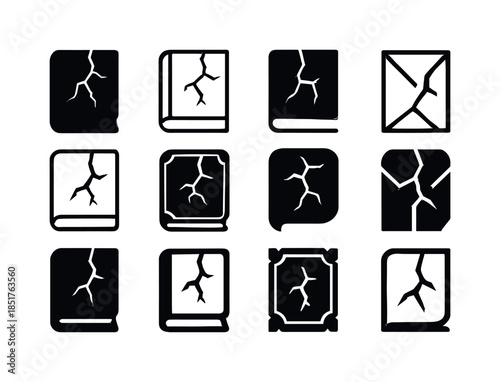 Dusty Tome Icons. dusty tome. Icon set. Set Logo of dusty tome: