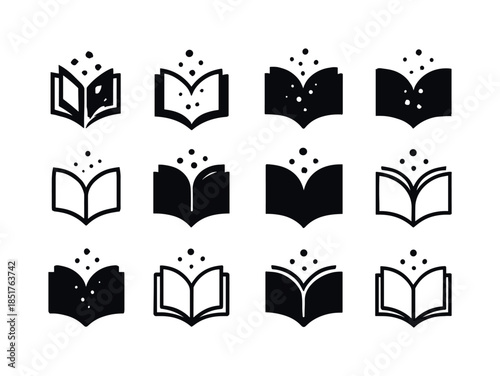 Dusty Tome Icons. dusty tome. Icon set. Set Logo of dusty tome: