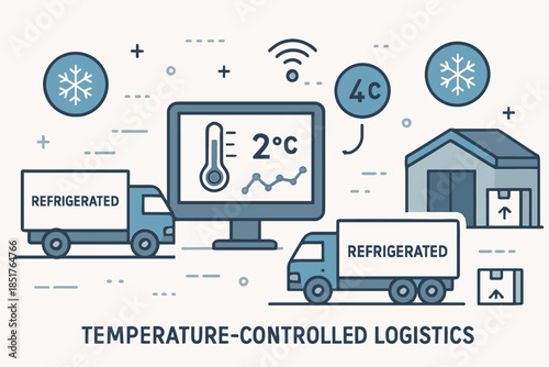 TemperatureControlled Logistics Refrigerated Trucks and Warehouse Monitoring System.