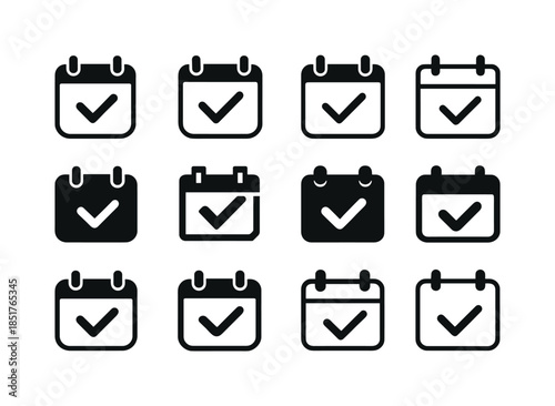 Checkup Icons Grid. The importance of regular checkups. Icon set
