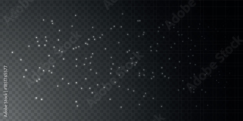 Sparkling dust particles overlay png isolated on transparent background