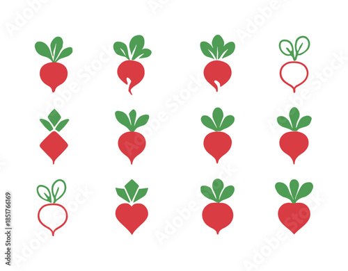 Vegetable Icon Set. fresh vegetables. Icon set. Set Logo of fres