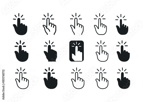 Creative Hand Icon Set. Creator. Icon set. Set Logo of Creator:
