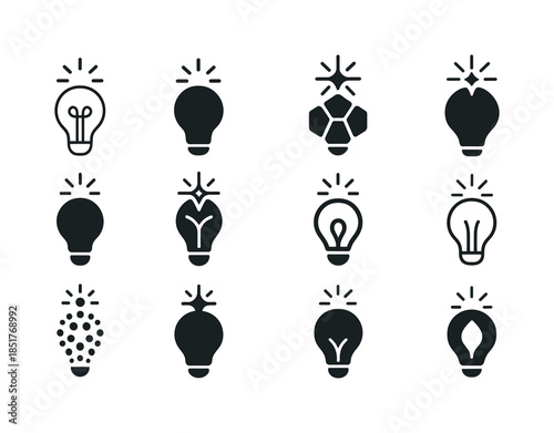 Creative Logo Grid. Creator. Icon set. Set Logo of Creator: spar