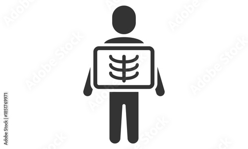 Xray icon in flat style radiology vector illustration on white isolated background medical scan business concept