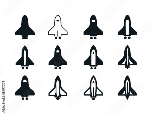Space Exploration Logos. space exploration. Icon set. Set Logo o
