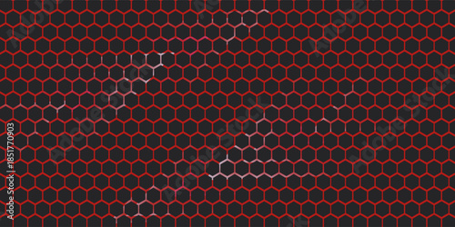 Red Black Hexagon - Vector Design.eps 10.