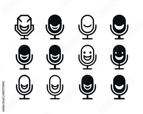 Joke Telling Logos. joke telling. Icon set. Set Logo of joke tel