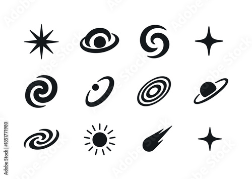 Cosmic Energy Icons. Cosmic Energy. Solid icon set of Cosmic Ene