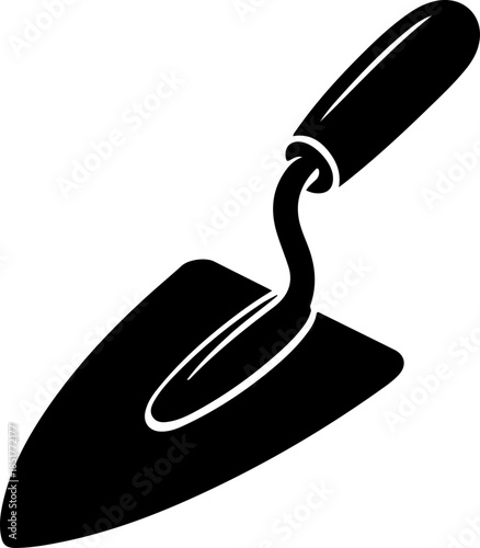 Trowel scraper silhouette vector illustration