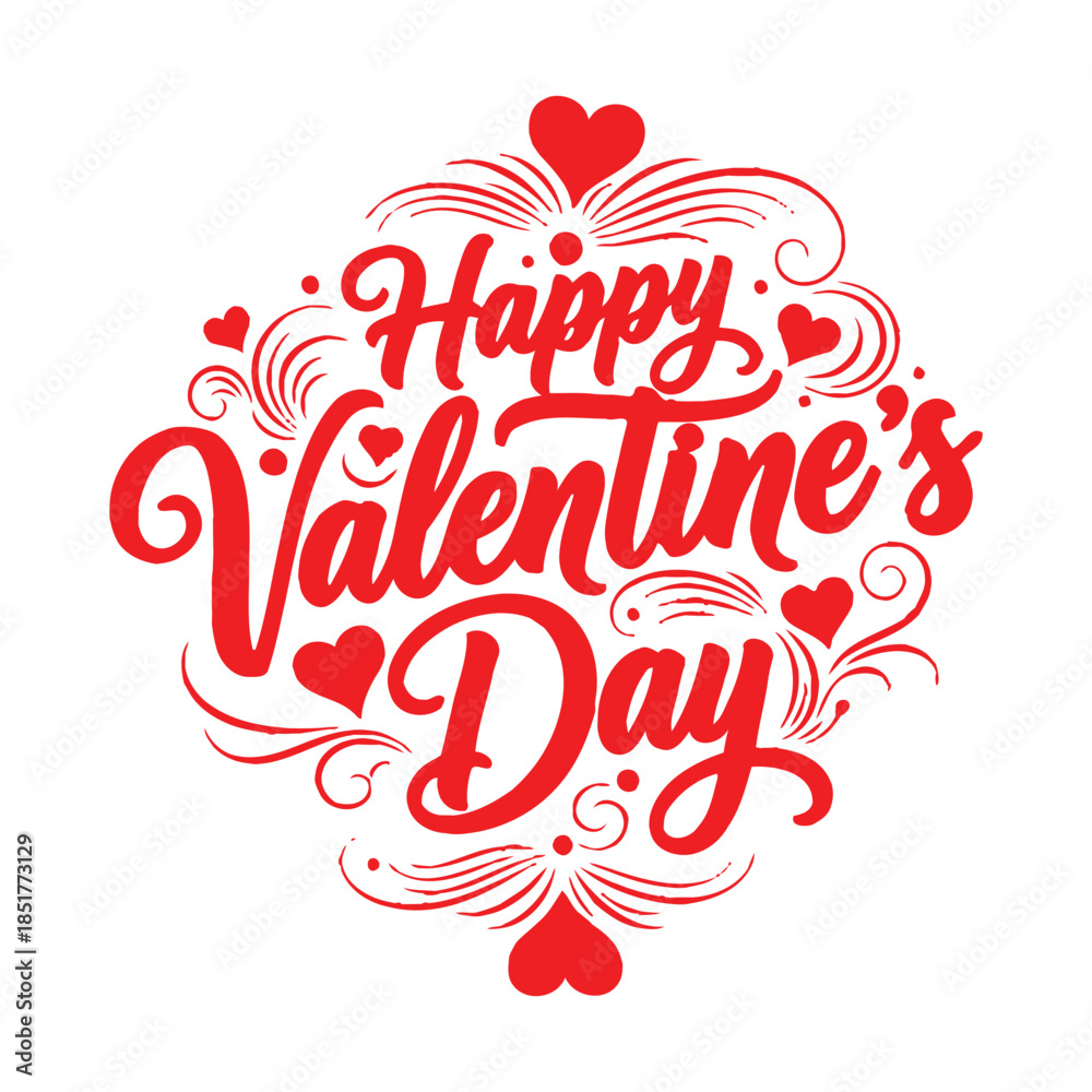 Fototapeta premium Happy valentine's Day typography design. Happy valentine's day t sirt design. happy valentines day card