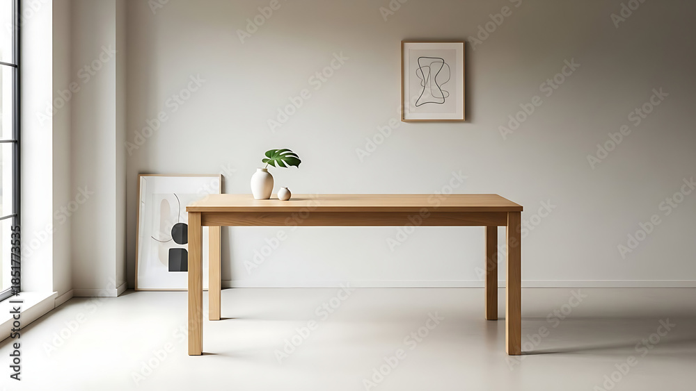 Fototapeta premium Minimalist Wooden Table