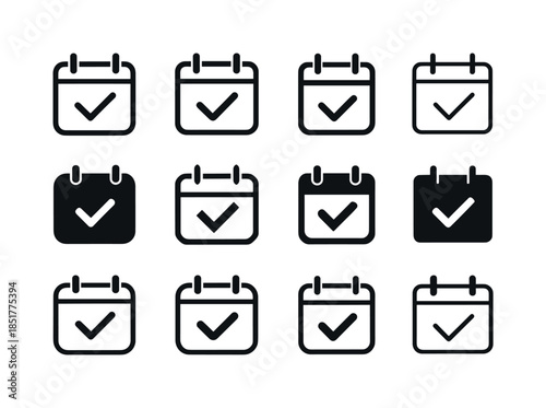 Checkup Icons Grid. The importance of regular checkups. Icon set
