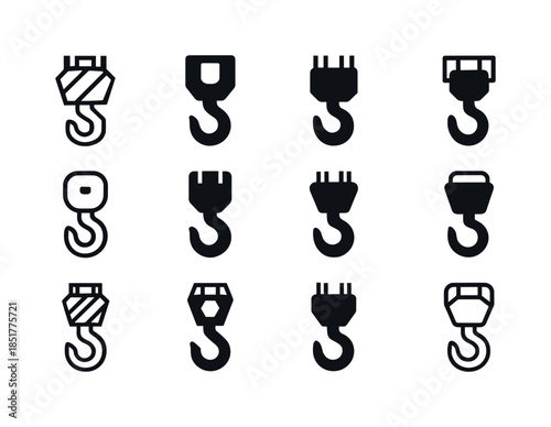 Industrial Icon Set. Industrial site. Icon set. Set Logo of Indu