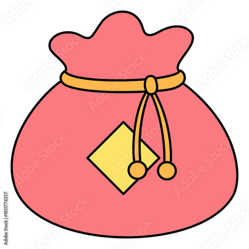 Lucky Money Pouch Isolated Illustration Elements