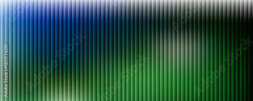 Glass gradient texture with teal and navy ripple pattern and smooth light distortion. Wavy abstract flow, futuristic blur effect, reeded vertical displacement.