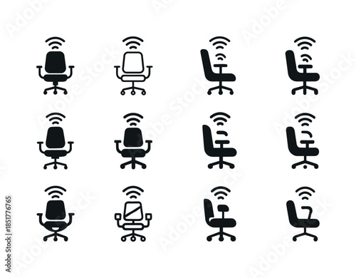 Smart Workspace Icons. Smart workspaces. Icon set. Set Logo of s