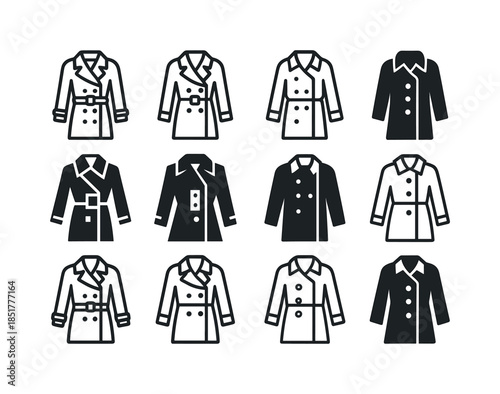 Trench Logo Variations. Trench. Icon set. Set Logo of trench: cl