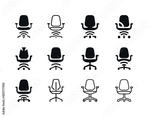 Smart Workspace Icons. Smart workspaces. Icon set. Set Logo of s