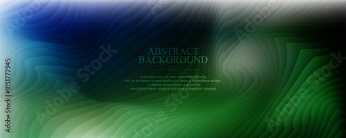 Glass gradient texture with teal and navy ripple pattern and smooth light distortion. Wavy abstract flow, futuristic blur effect, reeded vertical displacement.