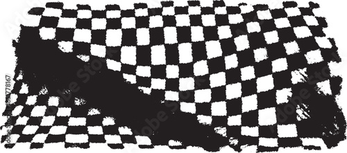 Checkerboard pattern in black and white. Flat geometric texture, a modern vector illustration.