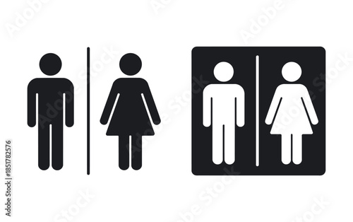 Gender-neutral and traditional restroom signage for inclusivity and accessibility