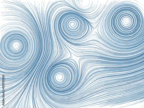 Magnetic Field - Serene Pastel Blue Isolated Object