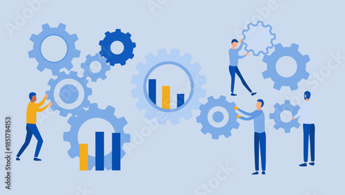 Teamwork in motion with gears and graphs