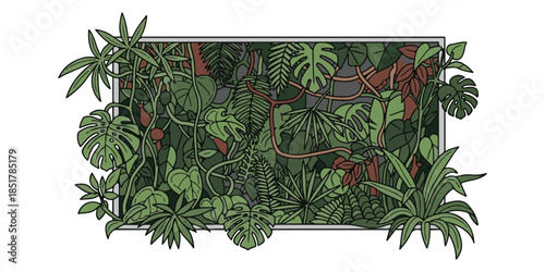 Green potted plant with fresh leaves on a clean white background in a simple natural style