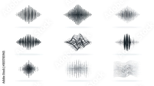 sound wave patterns and designs for audio visualization