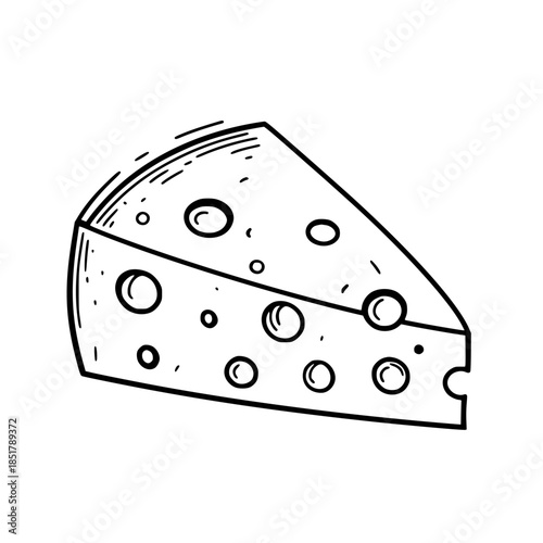 Gourmet Cheese Tart, Deliciously Drawn | Clean, isolated vector art for creative projects.